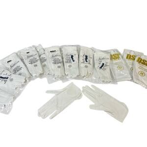 New In Package Lot of 13 DSI Style Plus Medium White Cotton Marching Band Gloves